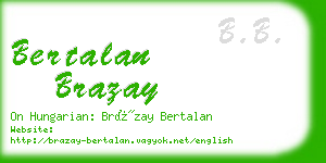 bertalan brazay business card